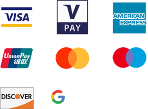 Logo verschiedener Zahlungsmöglichkeiten